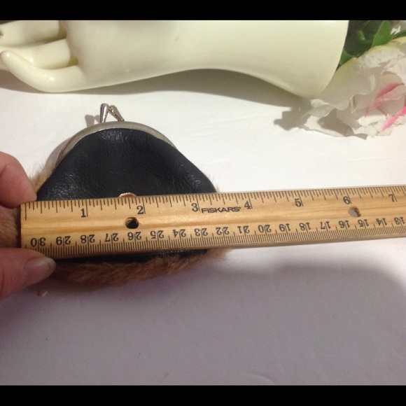 VTG Australia Kangaroo Fur Blk Leather Coin Purse - Picture 10 of 15